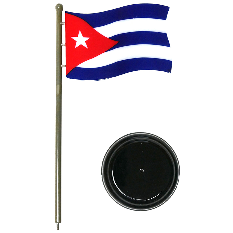 Cuban Flag with Stand